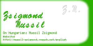 zsigmond mussil business card